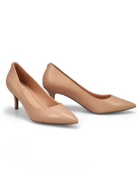 Cole Haan Juliana Pump Nude Blush Leather Pointed Toe Heels Size 9B workwear